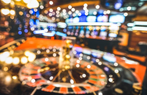Live game show studio with dealer and multi-camera broadcast setup